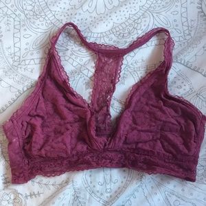 Lace racer back bralette